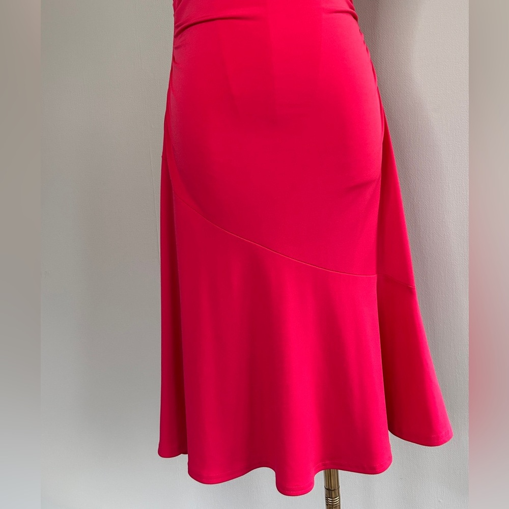 Y2K JODI KRISTOPHER Babydoll Ruched Midi Dress Resort Party Going Out Barbie | L - Picture 5 of 14